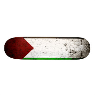 Black Grunge Palestine Flag Persoonlijk Skateboard