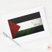 Black Grunge Palestine Flag Rechthoekige Sticker (Envelop)