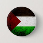 Black Grunge Palestine Flag Ronde Button 5,7 Cm (Voorkant)