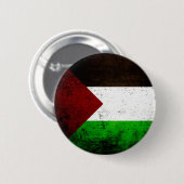 Black Grunge Palestine Flag Ronde Button 5,7 Cm (Voorkant /achterkant)