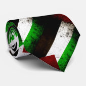 Black Grunge Palestine Flag Stropdas (Opgerold)