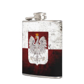 Black Grunge Poland Flag Heupfles (Links)