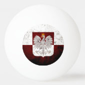 Black Grunge Poland Flag Pingpongbal (Achterkant)