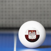 Black Grunge Poland Flag Pingpongbal (Net)