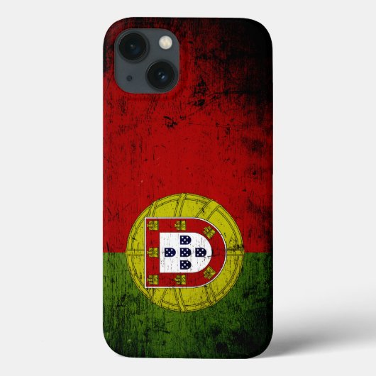 Black Grunge Portugal Flag Case-Mate iPhone Case (Achterkant)