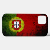Black Grunge Portugal Flag Case-Mate iPhone Case (Achterkant (horizontaal))