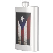Black Grunge Puerto Rico Flag Heupfles (Links)
