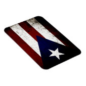 Black Grunge Puerto Rico Flag Magneet (Rechterzijde)