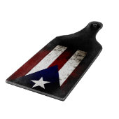 Black Grunge Puerto Rico Flag Snijplank (Hoek)