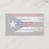 Black Grunge Puerto Rico Flag Visitekaartje (Achterkant)