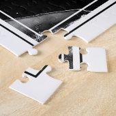 Black-Grunge Roos Abstracte Floral fotografie Legpuzzel (Zijkant)