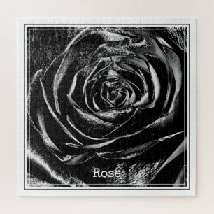 Black-Grunge Roos Abstracte Floral fotografie Legpuzzel