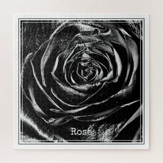 Black-Grunge Roos Abstracte Floral fotografie Legpuzzel (Verticaal)