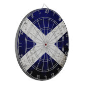 Black Grunge Scotland Flag Dartbord (Voorkant Links)