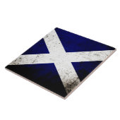 Black Grunge Scotland Flag Tegeltje (Zijkant)