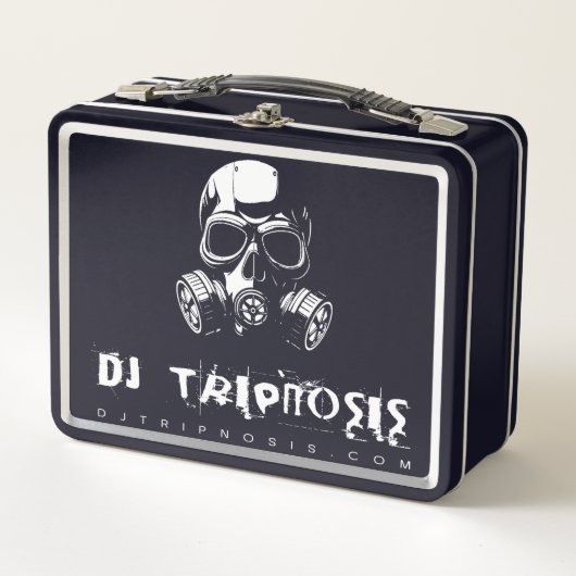 Black Grunge Skull Lunchbox (Voorkant)