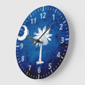 Black Grunge South Carolina State Flag Grote Klok (Hoek)