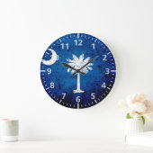 Black Grunge South Carolina State Flag Grote Klok (Huis)