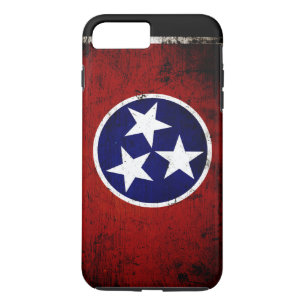 Black Grunge Tennessee State Flag iPhone 8/7 Plus Hoesje