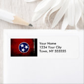 Black Grunge Tennessee State Flag Etiket (Insitu)
