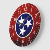 Black Grunge Tennessee State Flag Grote Klok (Hoek)
