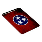 Black Grunge Tennessee State Flag Magneet (Rechterzijde)