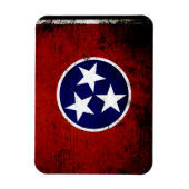 Black Grunge Tennessee State Flag Magneet (Verticaal)