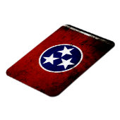 Black Grunge Tennessee State Flag Magneet (Linkerzijde)