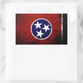 Black Grunge Tennessee State Flag Rechthoekige Sticker (Tas)