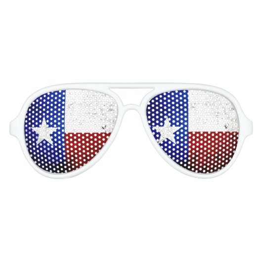 Black Grunge Texas State Flag Aviator Zonnebril (Voorkant)