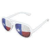 Black Grunge Texas State Flag Aviator Zonnebril (Gekanteld)