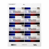 Black Grunge Texas State Flag Etiket (Full Sheet)
