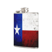 Black Grunge Texas State Flag Heupfles (Links)