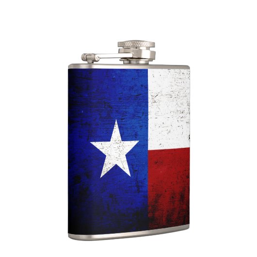 Black Grunge Texas State Flag Heupfles (Rechts)