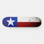 Black Grunge Texas State Flag Persoonlijk Skateboard (Horizontaal)