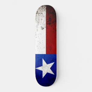 Black Grunge Texas State Flag Persoonlijk Skateboard