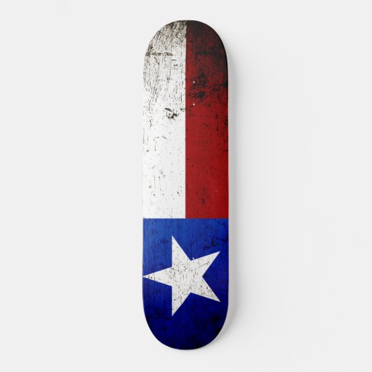 Black Grunge Texas State Flag Persoonlijk Skateboard (Voorkant)