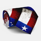 Black Grunge Texas State Flag Stropdas (Opgerold)