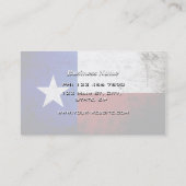Black Grunge Texas State Flag Visitekaartje (Achterkant)