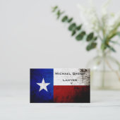 Black Grunge Texas State Flag Visitekaartje (Staand voorkant)