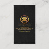 Black Grunge Texture Gold Car Logo Mechanic Visitekaartje (Achterkant)