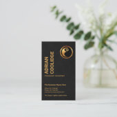 Black Grunge Texture Gold Manpower Consultant Visitekaartje (Staand voorkant)