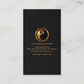 Black Grunge Texture Gold Manpower Consultant Visitekaartje (Achterkant)