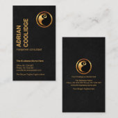 Black Grunge Texture Gold Manpower Consultant Visitekaartje (Voorkant / Achterkant)