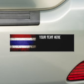 Black Grunge Thailand Flag Bumpersticker (Op auto)
