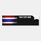 Black Grunge Thailand Flag Bumpersticker (Voorkant)