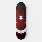 Black Grunge Turkey Flag Skateboard (Voorkant)