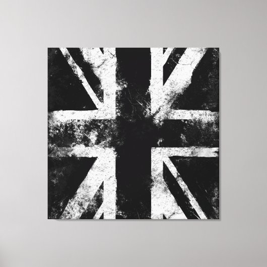 Black Grunge UK Canvas Afdruk (Voorkant)