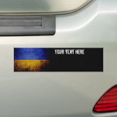 Black Grunge Ukraine Flag Bumpersticker (Op auto)