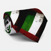 Black Grunge United Arab Emirates Flag Stropdas (Opgerold)